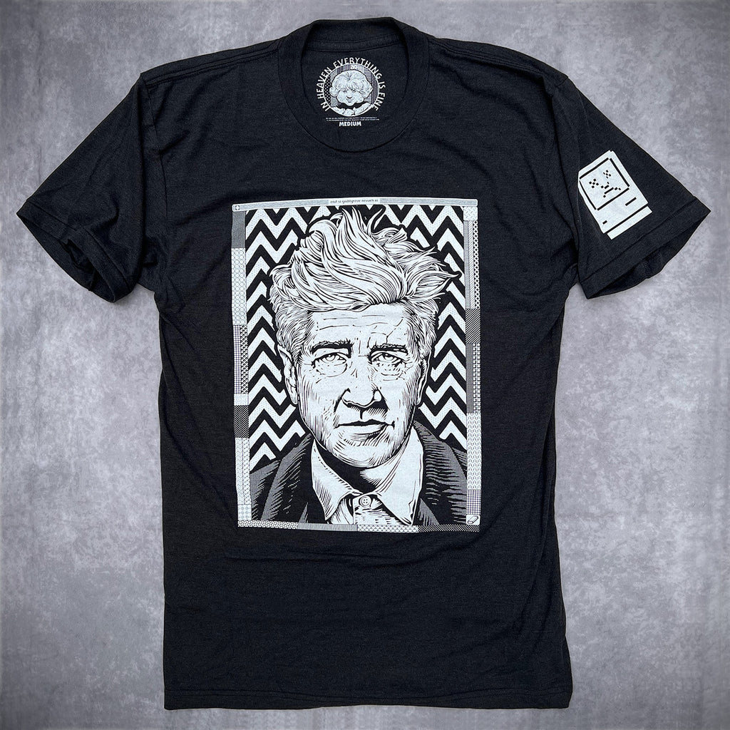 David Lynch Eraserhead t-shirt Todd Slater silkscreen try blend American apparel MacPaint 1984 swatches Apple Computer