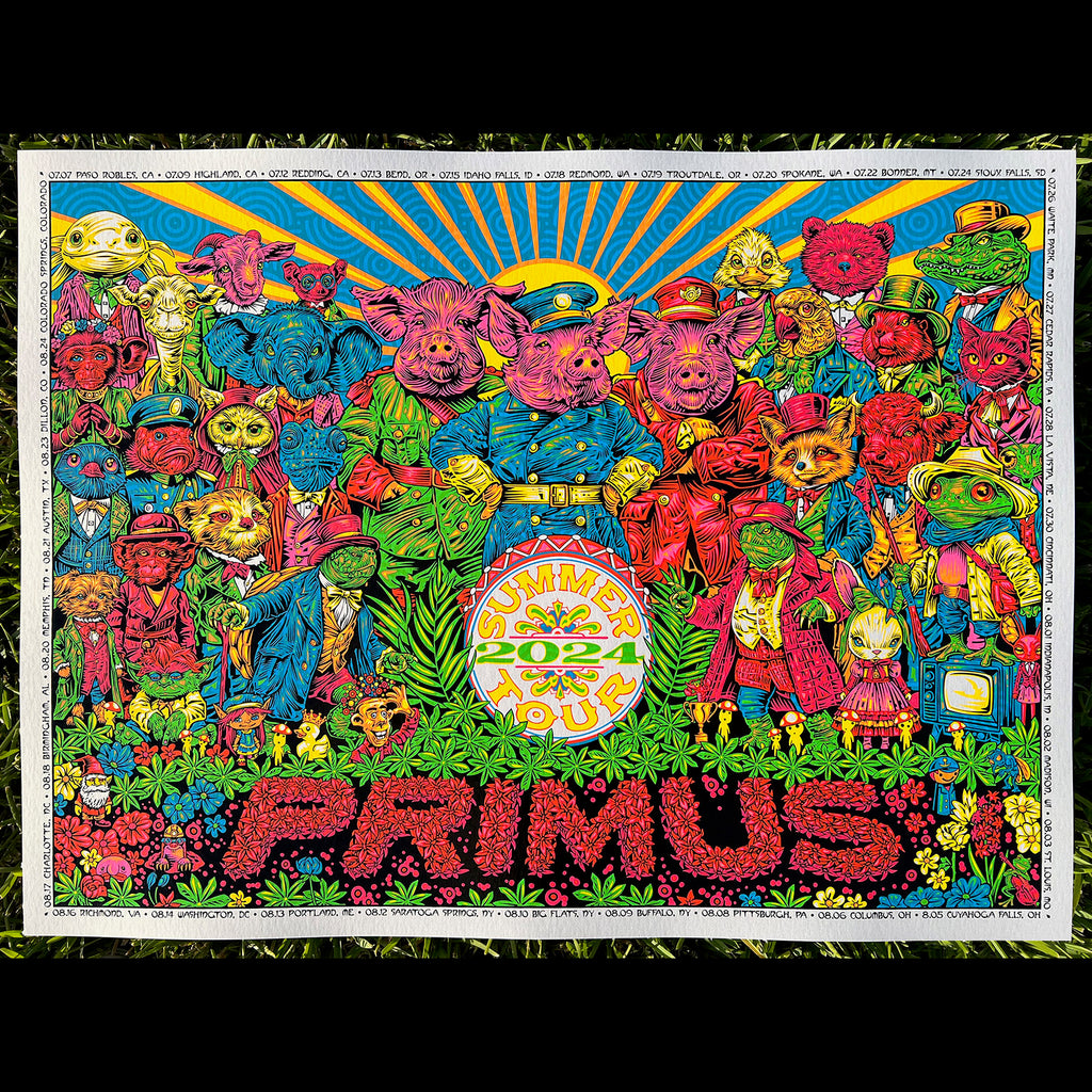Primus poster Todd Slater art silkscreen illustration Sergeant Pepper