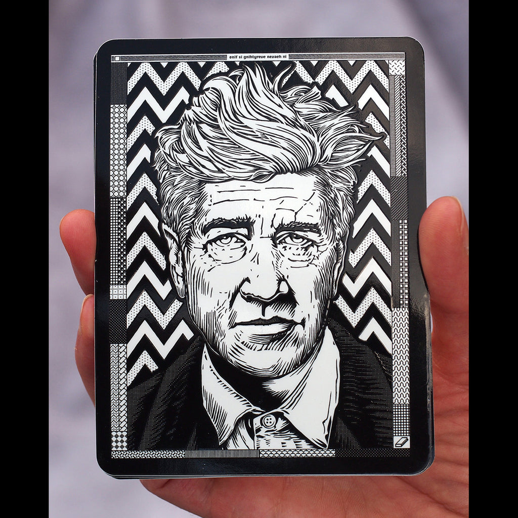 David Lynch vinyl sticker Eraserhead Twin Peaks Todd Slater MacPaint 1984