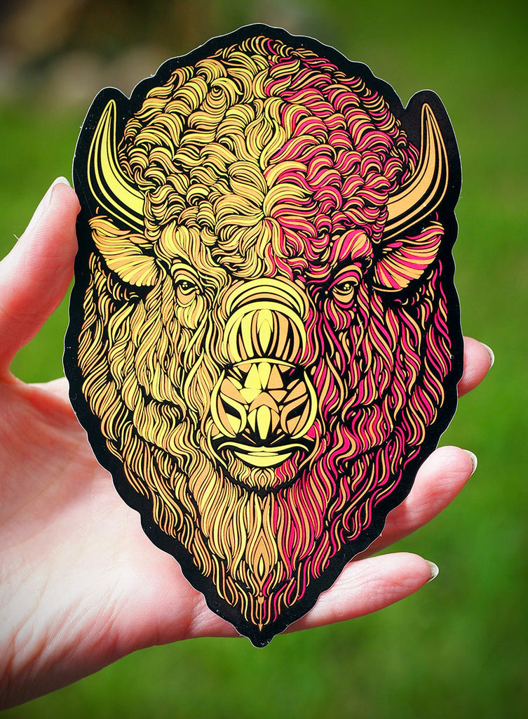 Sticker set - Ghost bee, Chameleon and Bison