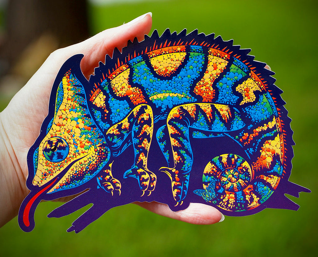 Sticker set - Ghost bee, Chameleon and Bison