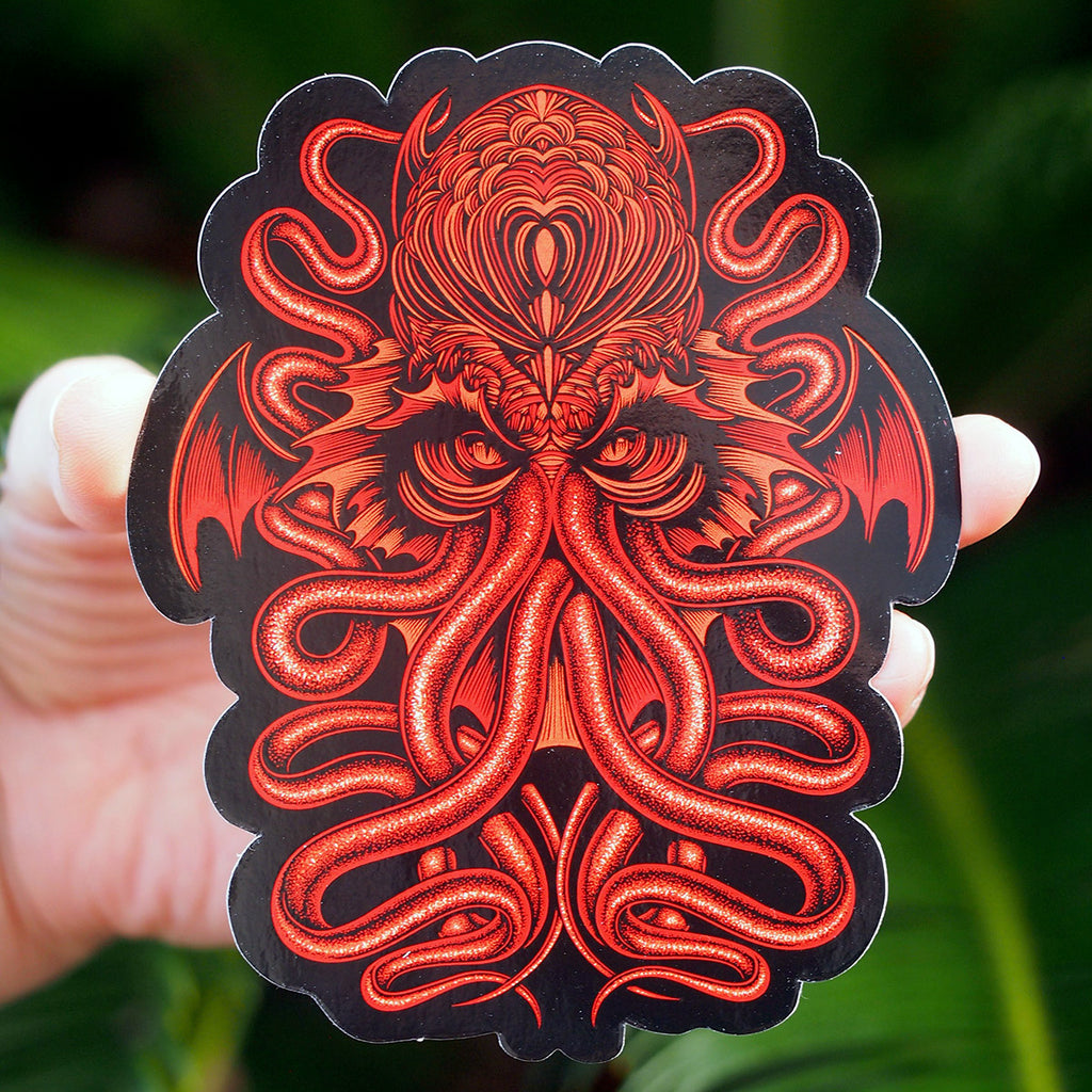 Sticker set - Raccoon, Fox and Cthulhu