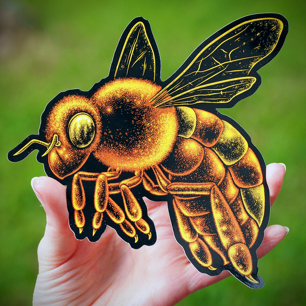 Sticker set - Ghost bee, Chameleon and Bison