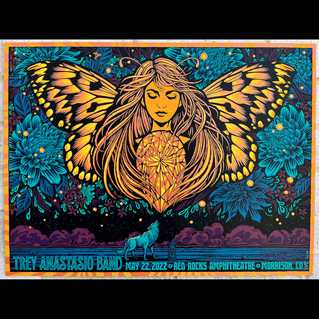 Trey Anastasio gigposter Todd Slater Phish Red Rocks