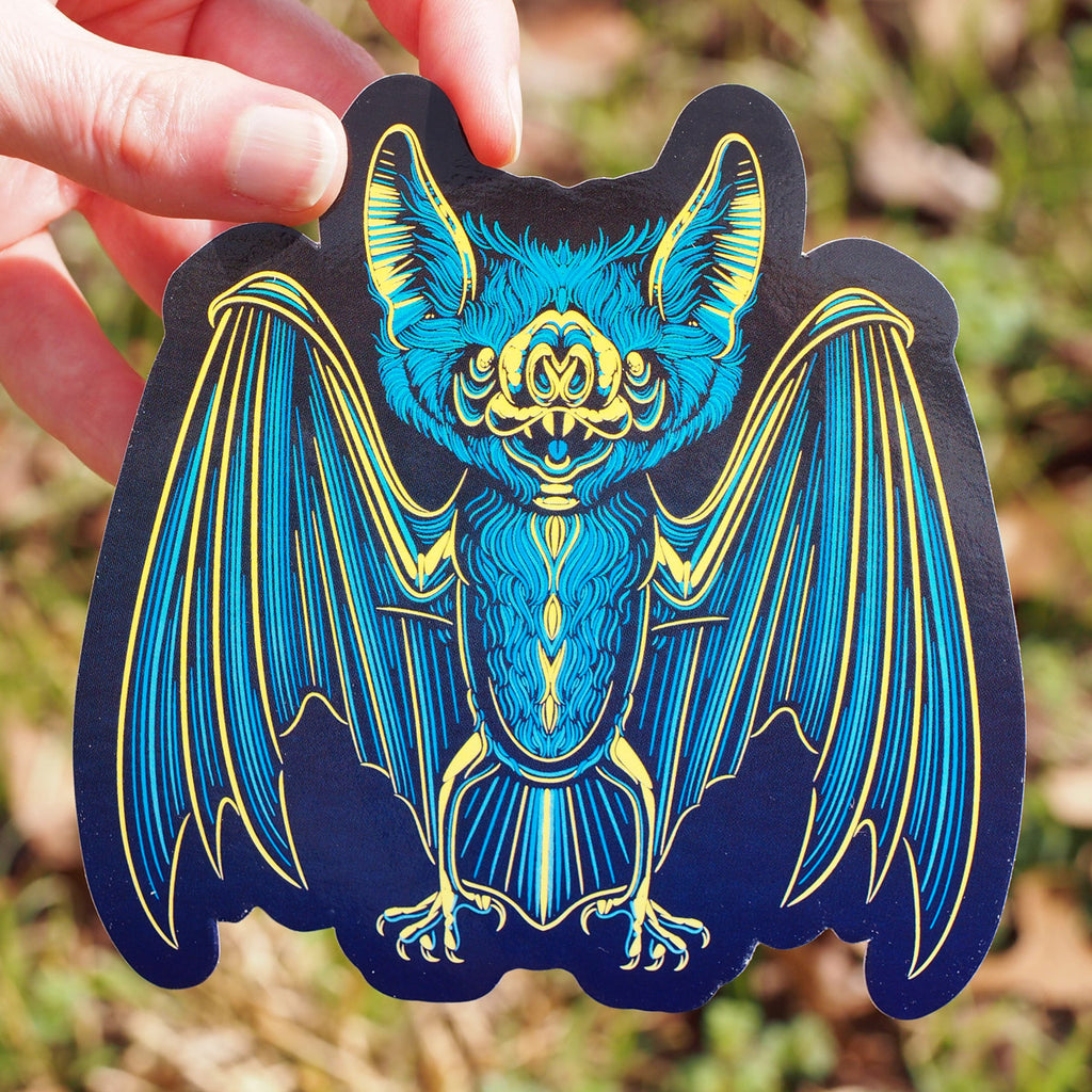 Sticker set - Bat, Peacock and Universe Birds