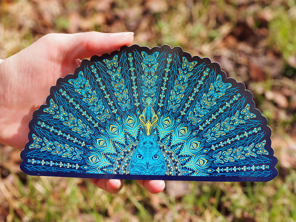 Sticker set - Bat, Peacock and Universe Birds