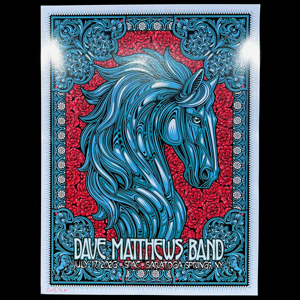 Dave Matthews Band poster DMB Todd Slater SPAC Saratoga Springs horse race track Travers silkscreen 