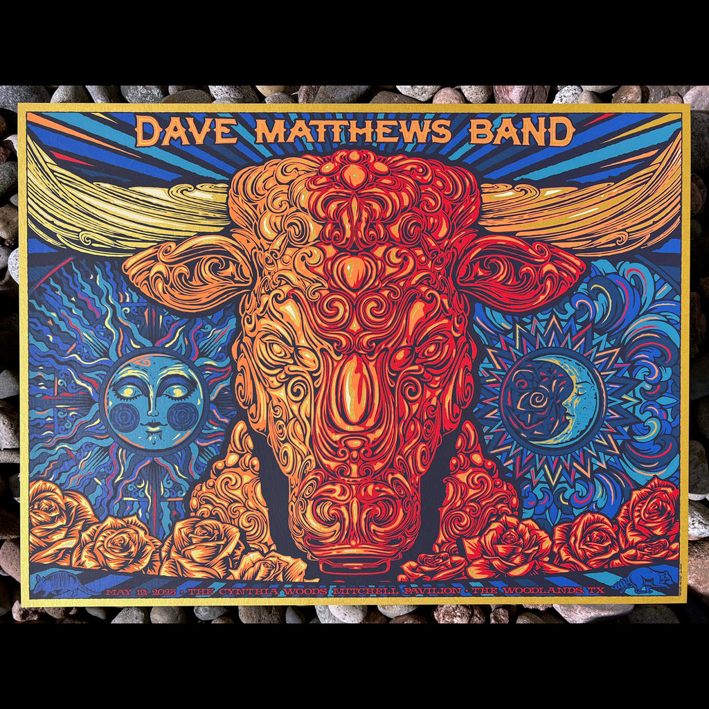 Dave Matthews Band DMB silkscreen poster longhorn Todd Slater golden calf art of the year