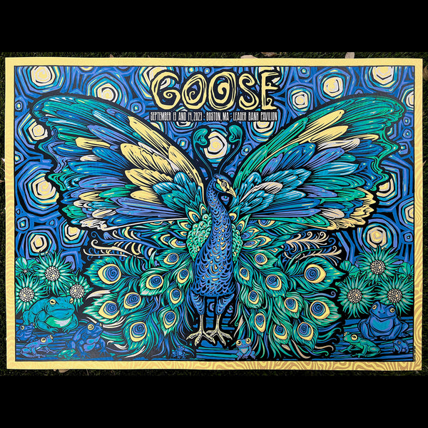 Goose gigposter Todd Slater Van Gogh frogs metamorphosis peacock Boston