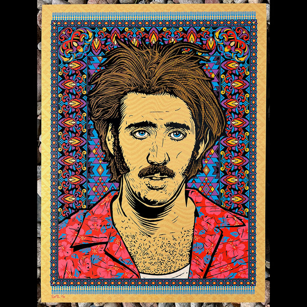 Raising Arizona Nicolas Cage Todd Slater poster silkscreen printmaking handmade Coen Brothers