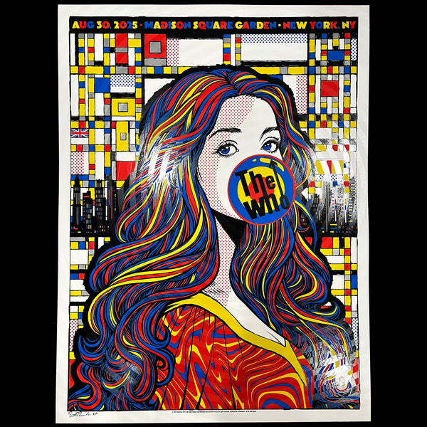 The Who poster by artist Todd Slater Madison Square Garden New York City NYC pop art Roy Lichtenstein Piet Mondrian pop art silkscreen serigraph