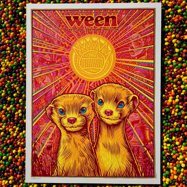 Ween poster Todd Slater friendship weasels chocolate and cheese Philadelphia skittles