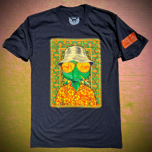 t-shirt hunter Thompson fear and loathing in Las Vegas Todd Slater art American Apparel Tri-Blend tee shirt Johnny Depp Rango lizard desert Austin Texas Las Vegas Nevada