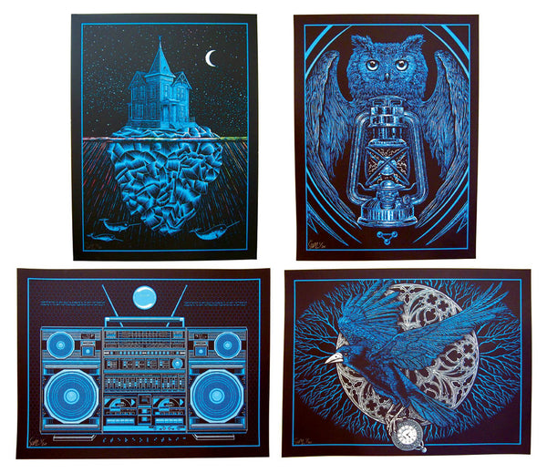 Set of 4 mini prints