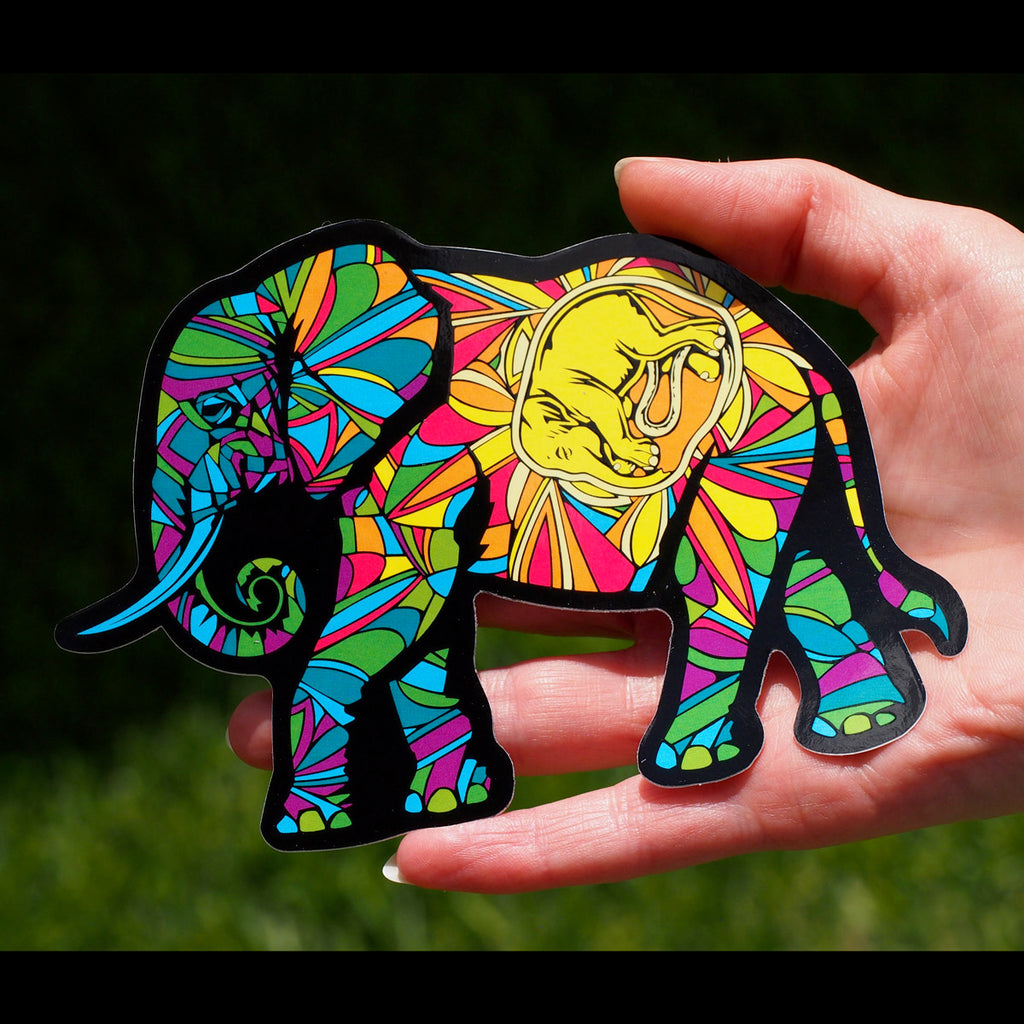 Sticker set - Elephant, Lion, Triceratops