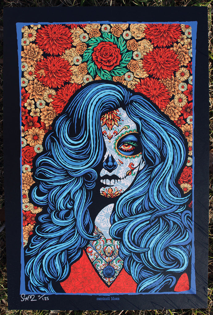 Grateful Dead Mexicali blues Todd Slater poster silkscreen roses